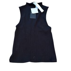 Fabletics Women’s XXL 1X Ribbed Workout Tank Top Black NWT